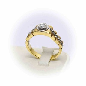 14 Ayar Altın Taşlı Erkek Yüzük | Mücevher Dünyası - Thumbnail