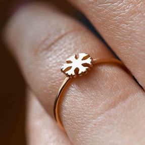 14 Ayar Yuvarlak Kristal Altın Yüzük | Mücevher Dünyası - 11 - Thumbnail