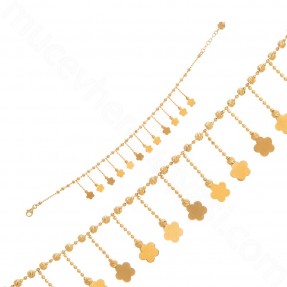 22 Ayar Dorika Sallantılı Çiçekli Altın Bileklik - 6,87 Gr. - Thumbnail