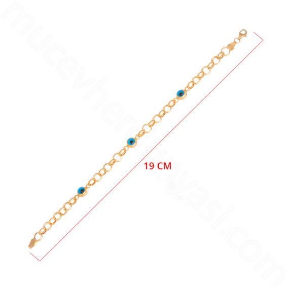 22 Ayar Altın Nazar Boncuklu Bileklik - 5,23 Gr.