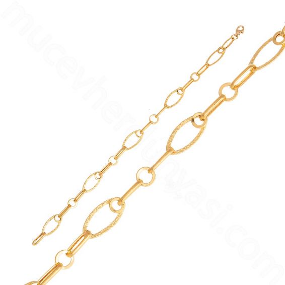 Mücevher Dünyası - 22 Ayar Altın Zincir Bileklik - 3,50 Gr.