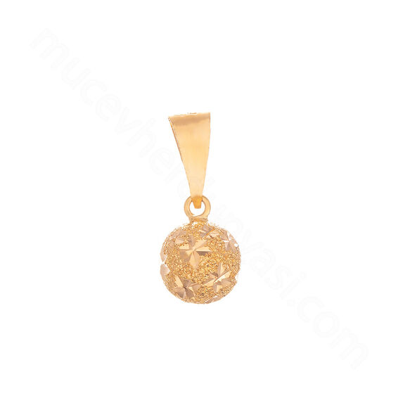 Mücevher Dünyası - 22 Ayar Desenli Toplu Altın Kolye Ucu - 1,79 Gr.