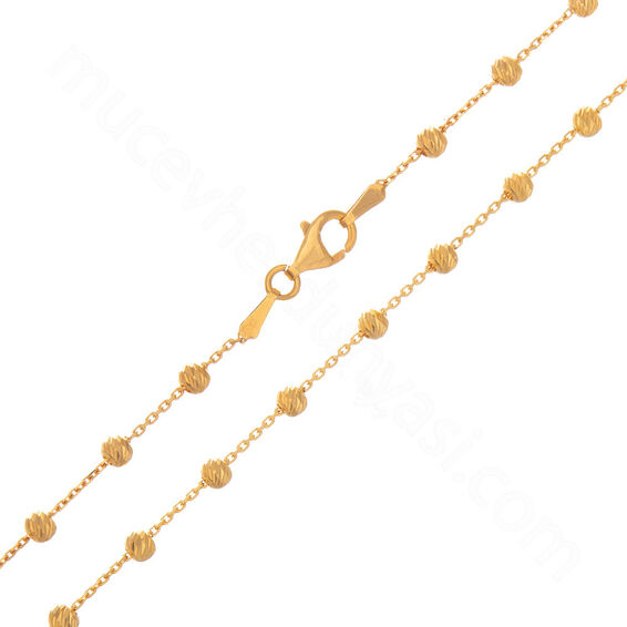 Mücevher Dünyası - 22 Ayar Dorika Toplu Altın Zincir 1 Metre - 13,04 Gr.