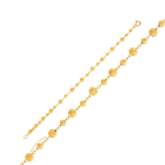 Mücevher Dünyası - 22 Ayar Dorika Toplu Çocuk Altın Bileklik - 3,80 Gr.