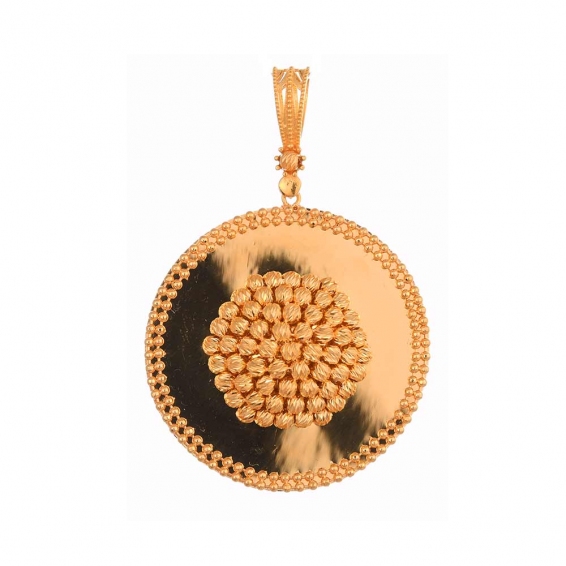 Mücevher Dünyası - 22 Ayar Dorika Toplu Kolye Ucu Altın Madalyon - 10,66 Gr.