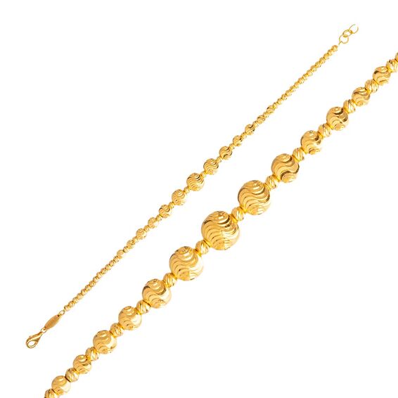 Mücevher Dünyası - 22 Ayar Dorika Toplu Tasarım Altın Bileklik - 9,60 Gr.