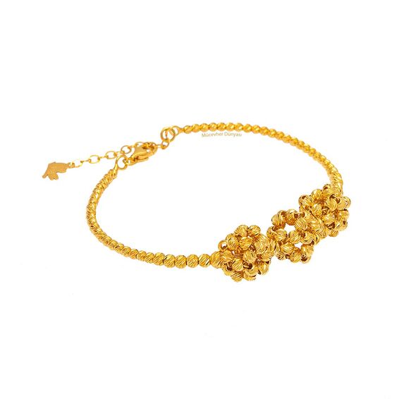 Mücevher Dünyası - 22 Ayar Dorika Toplu Tasarım Altın Kelepçe - 14,56 Gr.