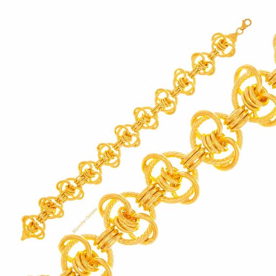 Mücevher Dünyası - 22 Ayar Düğüm Tasarım Altın Bileklik - 20,86 Gr.