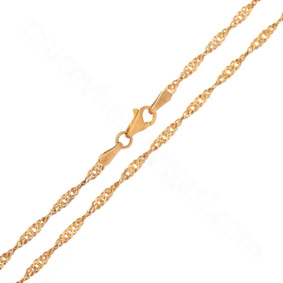 Mücevher Dünyası - 22 Ayar Tasarım Altın Zincir 50 Cm - 4,85 Gr.