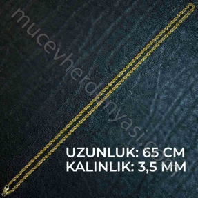 22 Ayar Halat Altın Zincir - 10,05 Gr. - 65 Cm. - Thumbnail