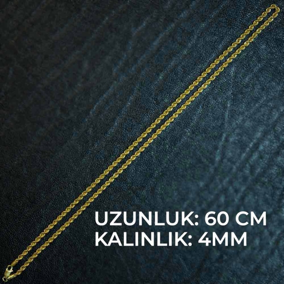 22 Ayar Halat Altın Zincir - 12,95 Gr. - 60 Cm.