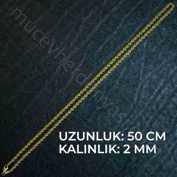 22 Ayar Halat Altın Zincir - 4 Gr. - 50 Cm.