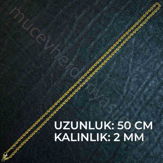 22 Ayar Halat Altın Zincir - 4,01 Gr. - 50 Cm.