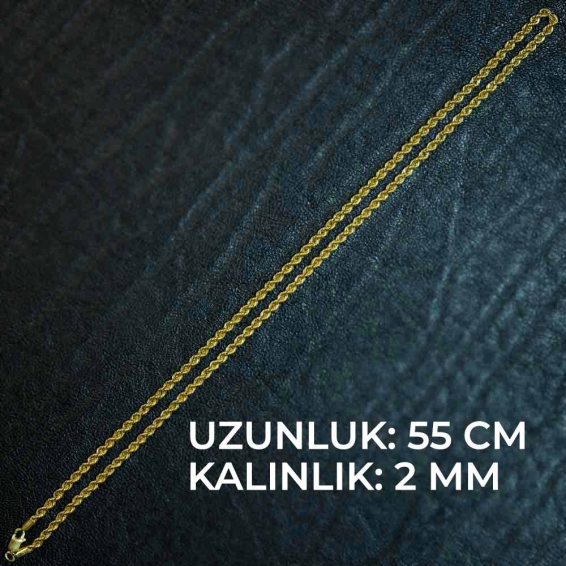 22 Ayar Halat Altın Zincir - 4,13 Gr. - 55 Cm.