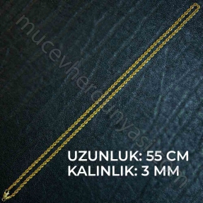 22 Ayar Halat Altın Zincir - 6,26 Gr. - 55 Cm. - Thumbnail