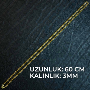 22 Ayar Halat Altın Zincir - 6,59 Gr. - 60 Cm. - Thumbnail