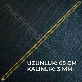 22 Ayar Halat Altın Zincir - 7,16 Gr. - 65 Cm. - Thumbnail