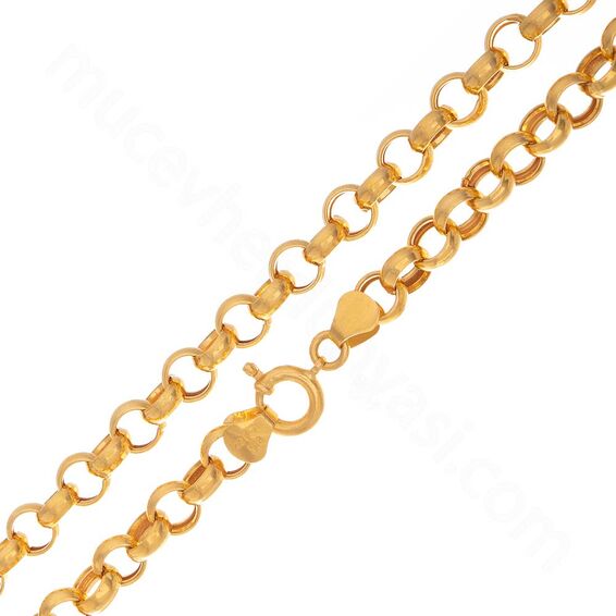 Mücevher Dünyası - 22 Ayar Halka Altın Zincir 60 Cm - 35,07 Gr.