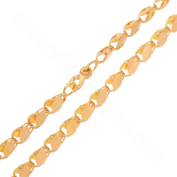 Mücevher Dünyası - 22 Ayar Karpuz Çekirdeği Altın Zincir 55 Cm - 19,33 Gr.