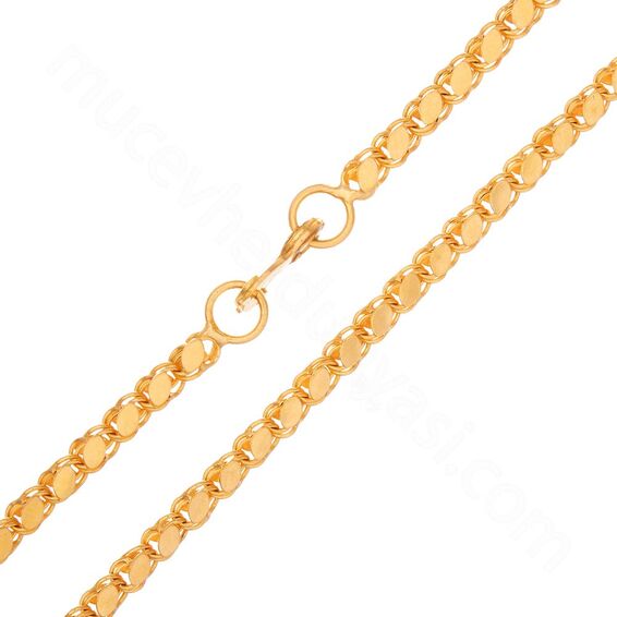 Mücevher Dünyası - 22 Ayar Karpuz Çekirdeği Altın Zincir - 65 Cm - 11,74 Gr.