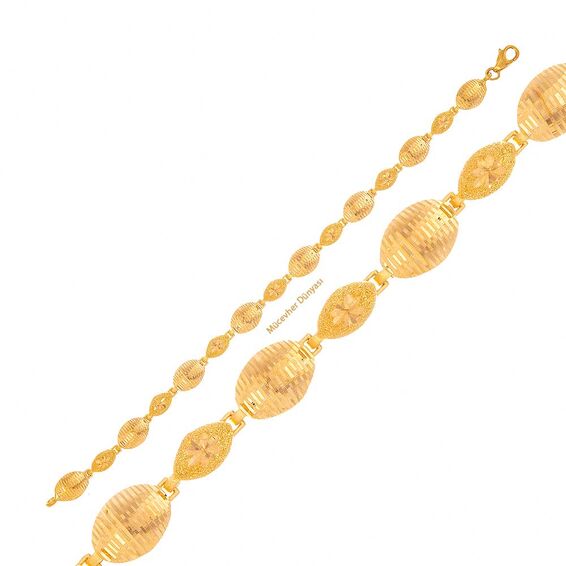 Mücevher Dünyası - 22 Ayar Modern Altın Bileklik - 10,10 Gr.