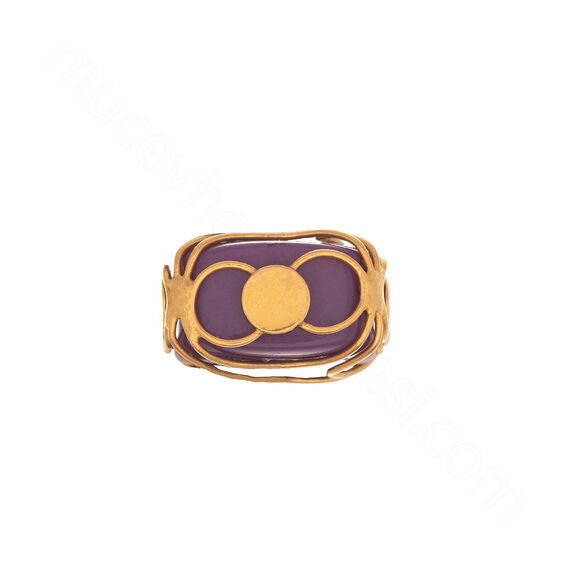 Mücevher Dünyası - 22 Ayar Renkli Taşlı Altın Kolye Ucu - 0,47 Gr.