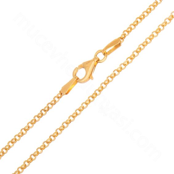 Mücevher Dünyası - 22 Ayar Tasarım Altın Zincir - 50 Cm - 5,92 Gr.