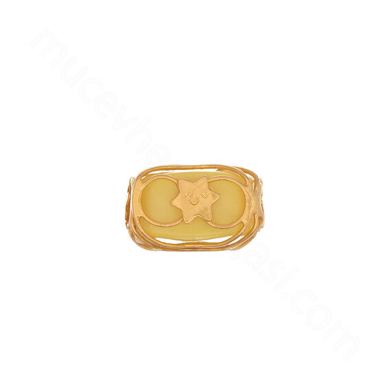 Mücevher Dünyası - 22 Ayar Renkli Taşlı Altın Kolye Ucu - 0,47 Gr.