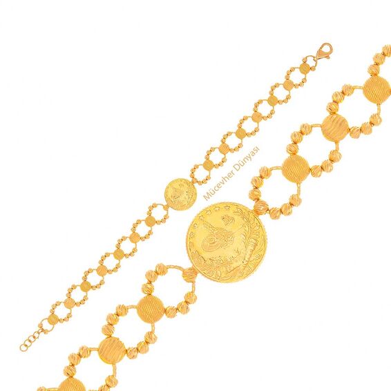 Mücevher Dünyası - 22 Ayar Tuğralı Dorika Altın Bileklik - 14,65 Gr.